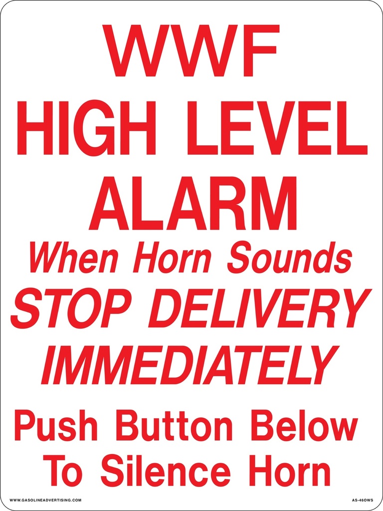 [AS-46WWF] AS-46WWF - 12" x 16" Metal - High Level Alarm...