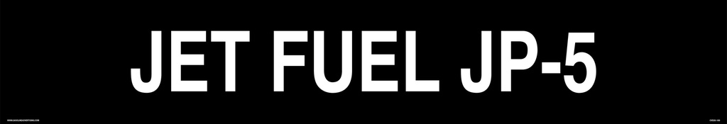 JET FUEL JP- 3" high White letters on Black background