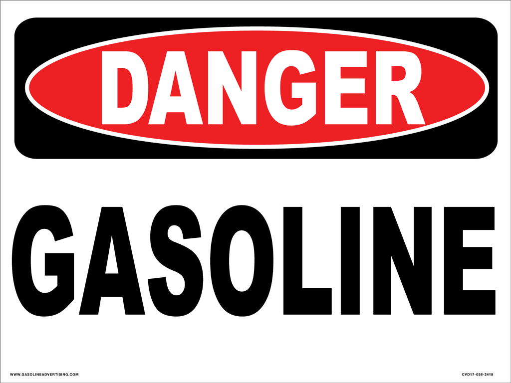 CVD-2418-GAS - DANGER GASOLINE