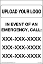 D-64-EM# - 4"W X 6"H - Emergency Number Decal (Pack of 100)