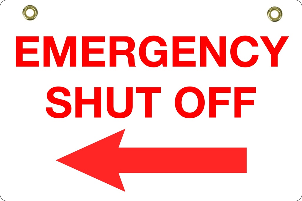 CBS-2416-ESO 2 Way Sign - Emergency Shut Off