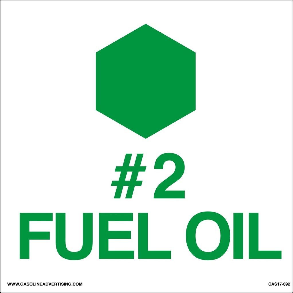 D-692 - 6" x 6" - Decal - #2 Fuel Oil