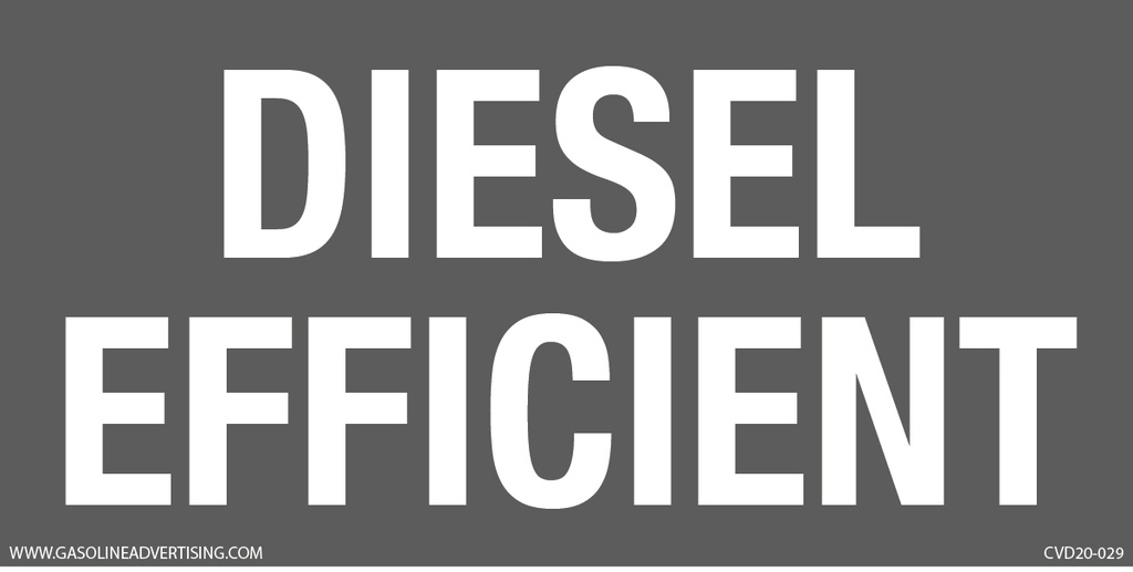 CVD20-029 - 4"W X 2"H - DIESEL EFFICIENT Decal