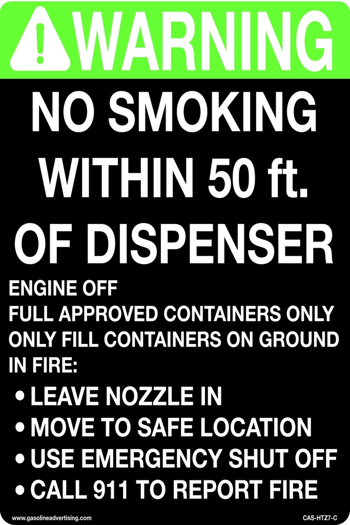 CAS-HTZ7-C - 18" x 24" Metal - No Smoking...