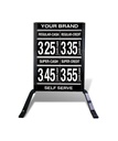 2 GRADES VXS220 SERIES CASH/CREDIT FUEL PRICE SIGN WITH 12" FLIP DIGITS VERSA DISPLAY - FREESTANDING - CURB STAND - MONUMENT STYLE