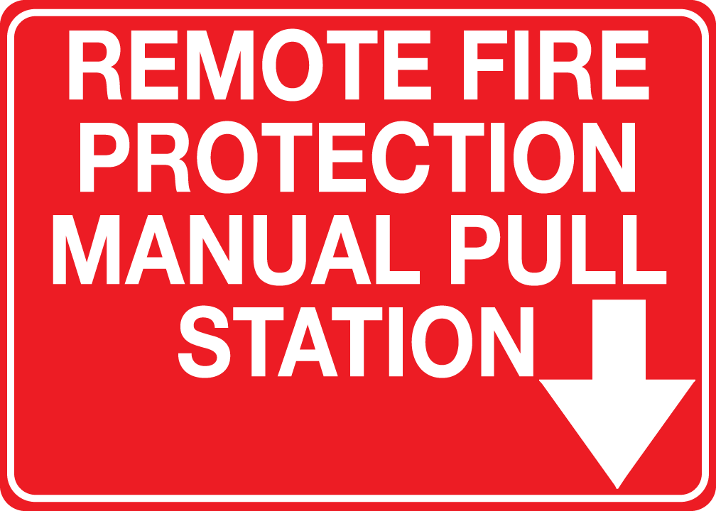 CAS-1410-RPS - 14" x 10" Metal - Remote Fire Protection Manual Pull Station with Down Arrow