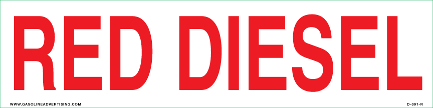D-391-R  12" x 3"  "RED DIESEL" decal