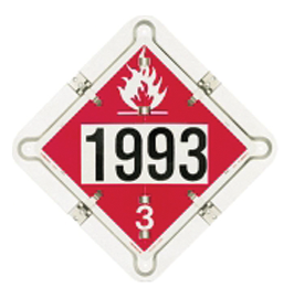 DOT-103C Multi Flip Metal Placard Holder 1993, 1203, 1223 - Flammable