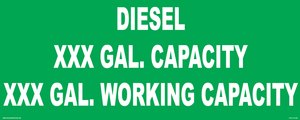 CVD16-143-GRN - 25"W X 10"H - DIESEL... Decal
