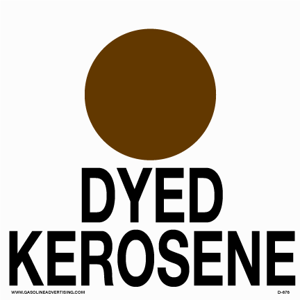 D-676 - 6"W x 6"H - API Color Coded Decal - DYED KEROSENE