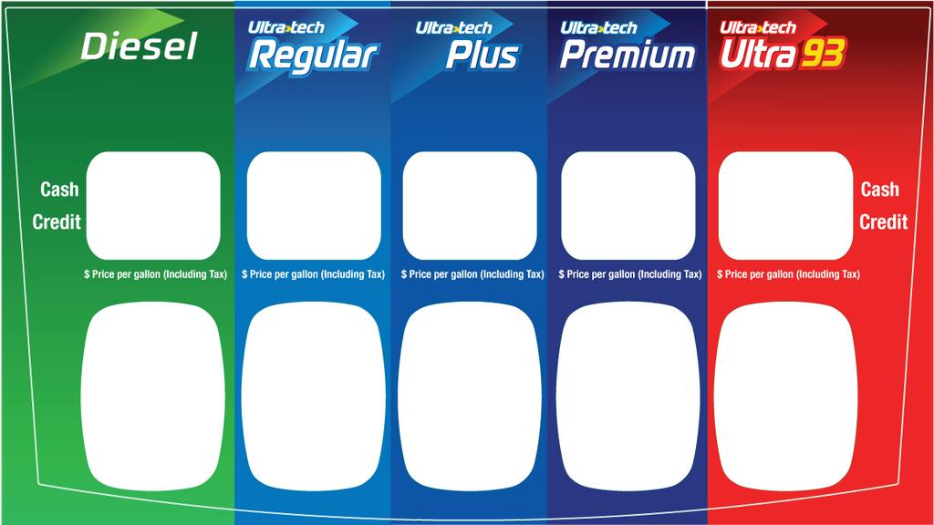 DG42-PO52-SUN-93 Sunoco Brand Panel for Ovation 2