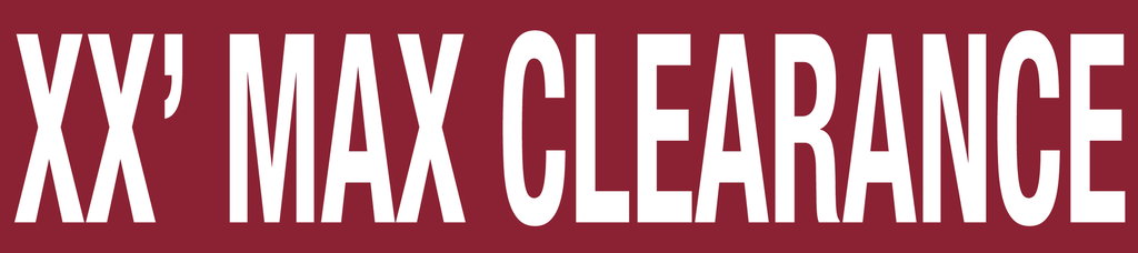 AS-60-BUR - 36"W X 8"H - Aluminum Sign - XX' MAX CLEARANCE - Burgundy
