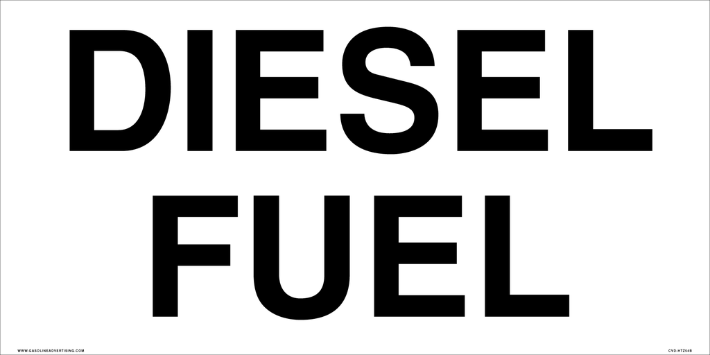 CVD-HTZ54B - 24" W x 12" H - DIESEL FUEL Decal