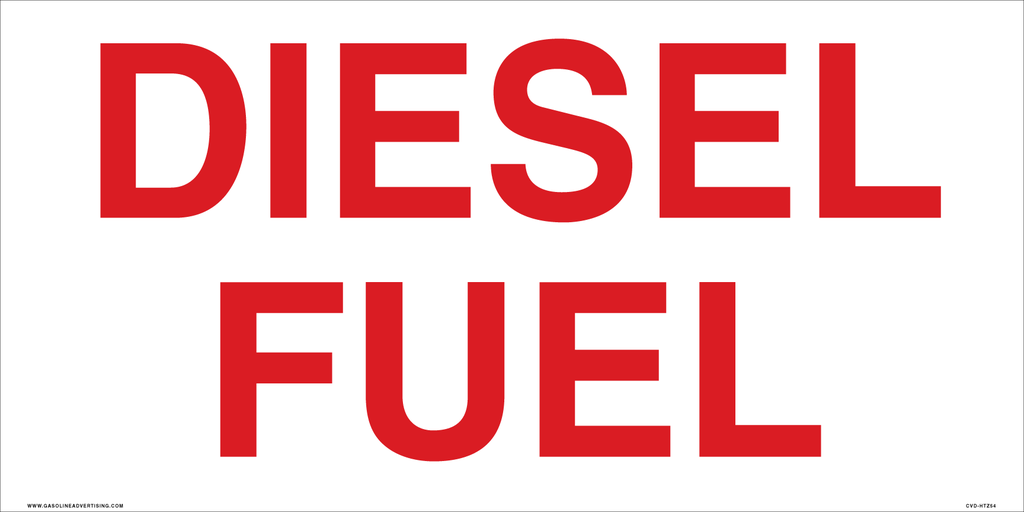 CVD-HTZ54 - 24" W x 12" H - DIESEL FUEL Decal