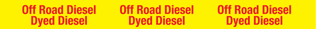 CTC-35-OFRD 38" x 3.5" "OFF ROAD DIESEL DYED DIESEL" Red on Yellow Tank Collar