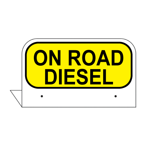 FPI-78 - 3.5" x 2.625" Fill Pipe ID Tag "On-Road Diesel"