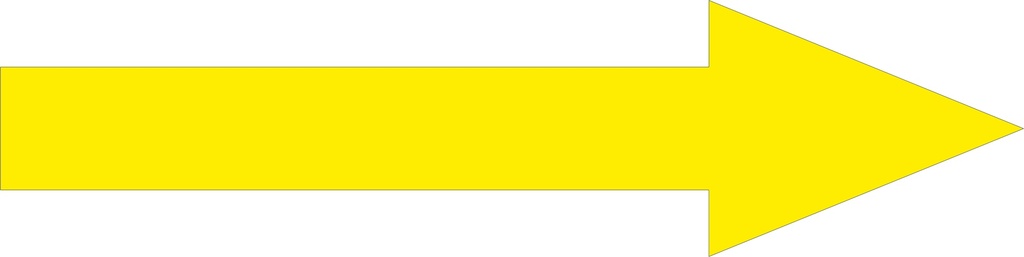 CVL-ARROW-38Y   3" x 8" Yellow Arrow