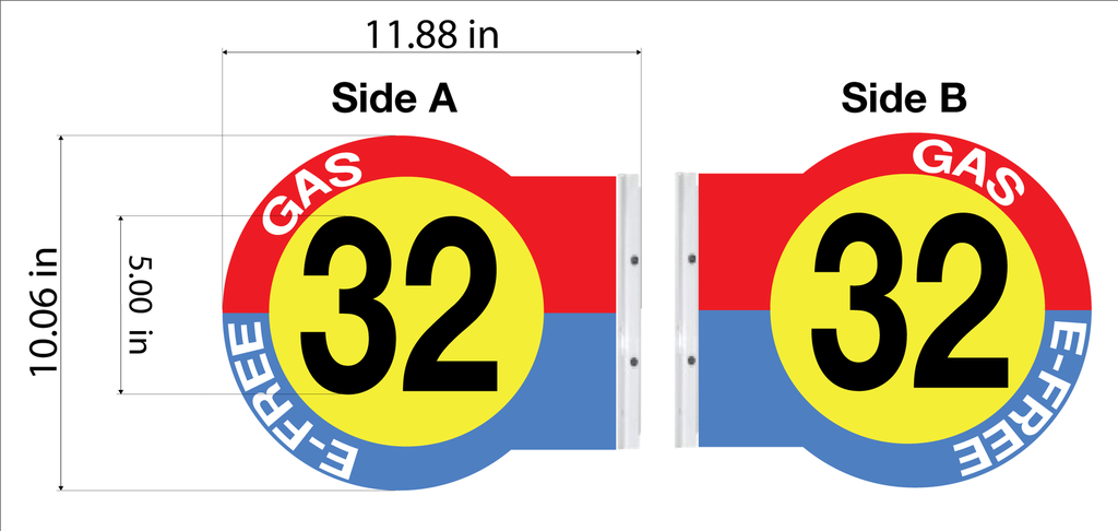 PS10-CUS-GASEF - 10" ROUND PUMP #'s - Custom Layout for Gas and EFree