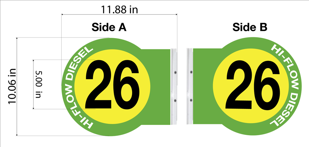 PS10-CUS-HFD- 10" ROUND PUMP #'s - Custom Layout for Hi Flow Diesel