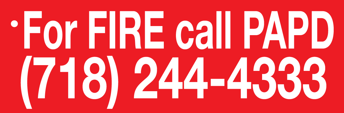 CVD-HTZ1-FIREPH# - 15.75" x 5.75" Decal - For FIRE call PAPD