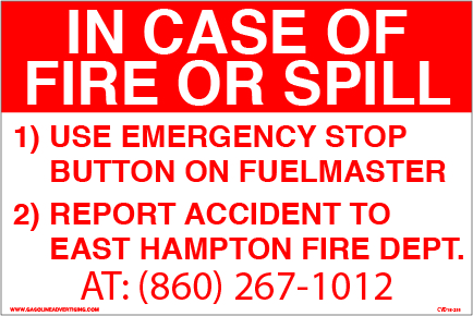 CVD-94-ICFS - 9"W X 4"H - IN CASE OF FIRE... Decal