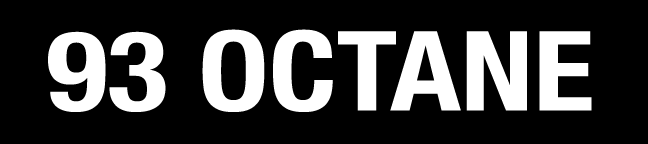 XL-M1-ID-3GRD-93OCT - 9"W X 2"H - 93 OCTANE Decal