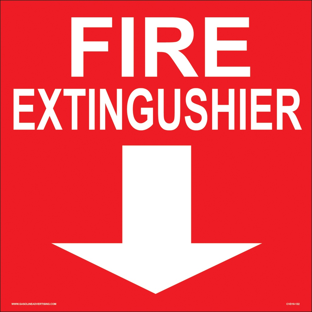 CVD10-132-1014 - 10"W X 14"H - Fire Prevention Decal - FIRE EXTINGUISHER