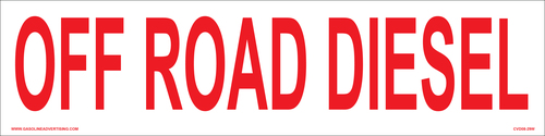 CVD08-29R -12" x 3" - "OFF ROAD DIESEL" Decal
