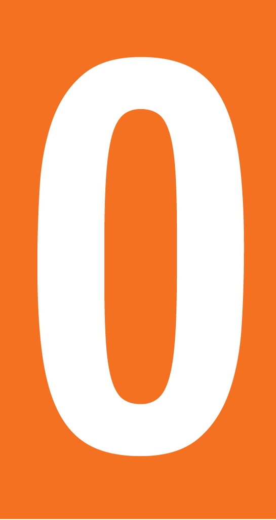 CPS-815 - 8"W X 15"H x .125" thick Polycarbonate - Price Sign Numbers Orange