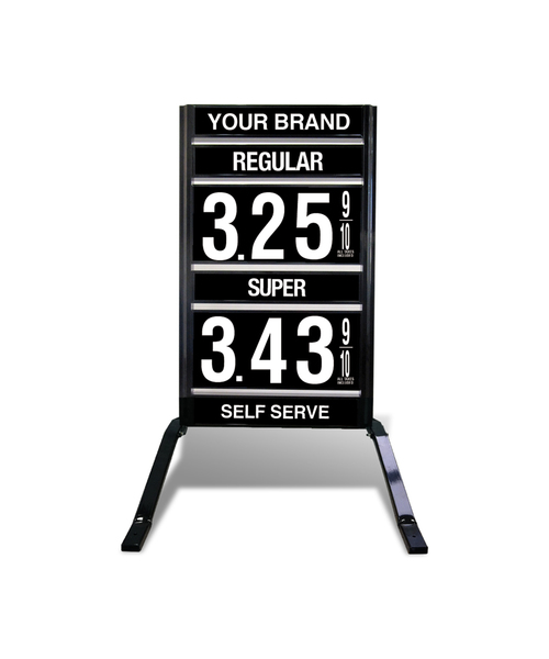 2 GRADES VXS210 SERIES FUEL PRICE SIGN WITH 12" FLIP DIGITS VERSA DISPLAY - FREESTANDING - CURB STAND - MONUMENT STYLE