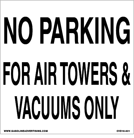 CVD18-031 - 6"W X 6"H - NO PARKING... Decal