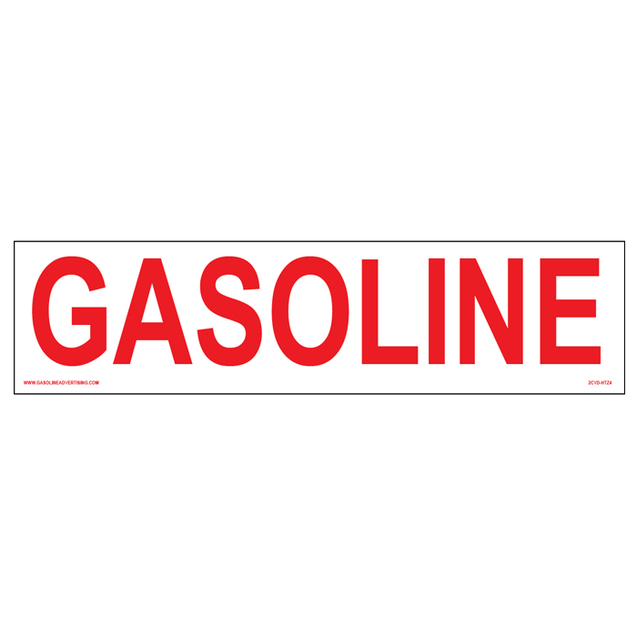 CVD-HTZ4 - 24"W x 6"H - GASOLINE Decal