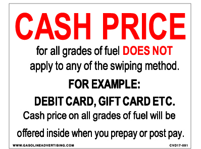 CVD17-091 - 5"W X 4"H - CASH PRICE... Decal