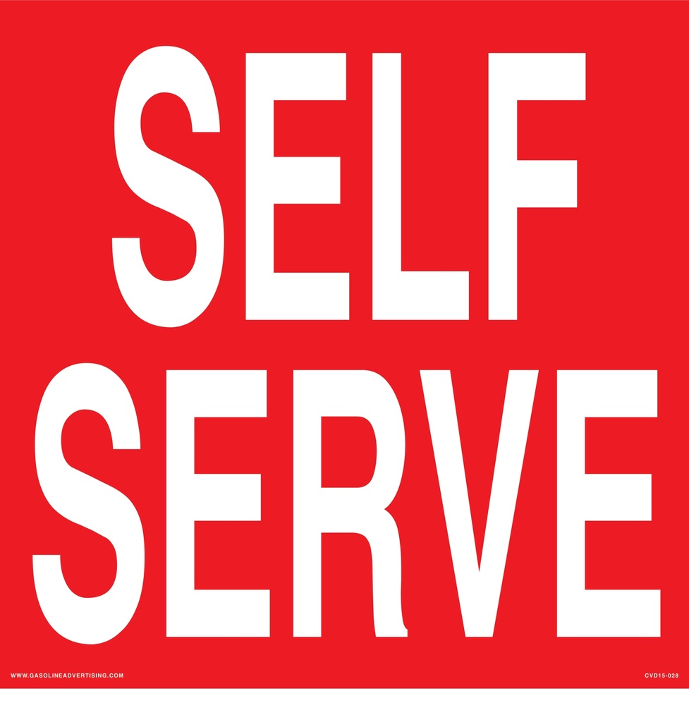 CVD15-028 - 12"W X 12"H - SELF SERVE Decal