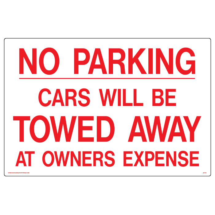 AS-08 - 24" x 16" Metal - No Parking...