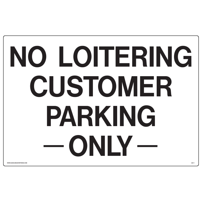 AS-11 - 24" x 16" Metal - Customer Parking...