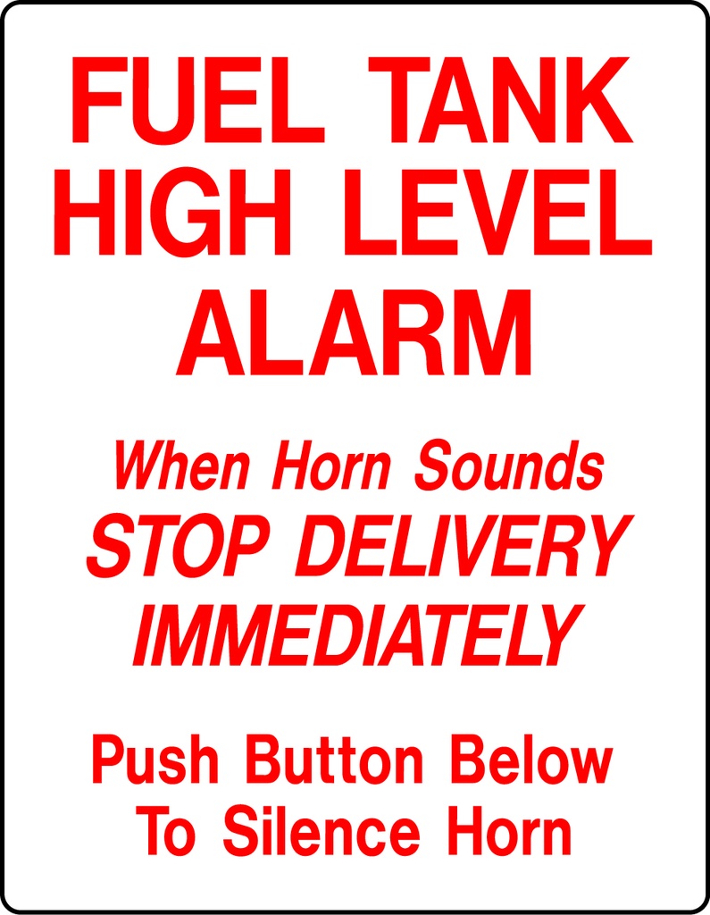 AS-46 - 12" x 16" Metal - Fuel Tank Level