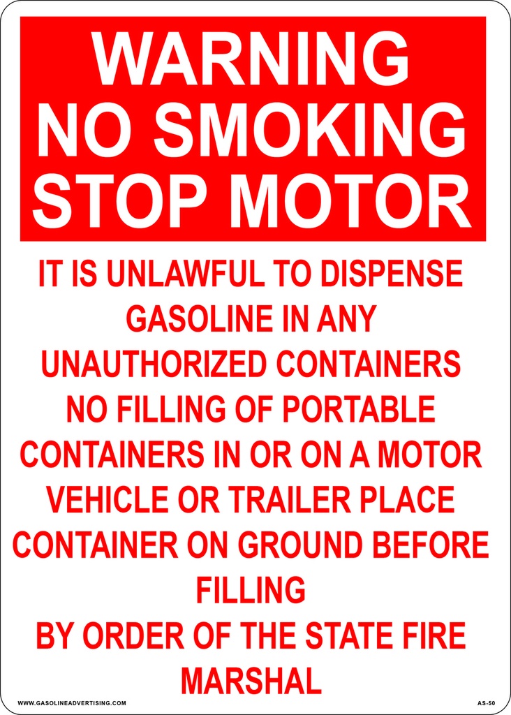 AS-50 - 10" x 14" Metal - No Smoking...