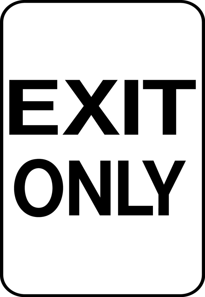 ATS-10 Sign - Exit Only