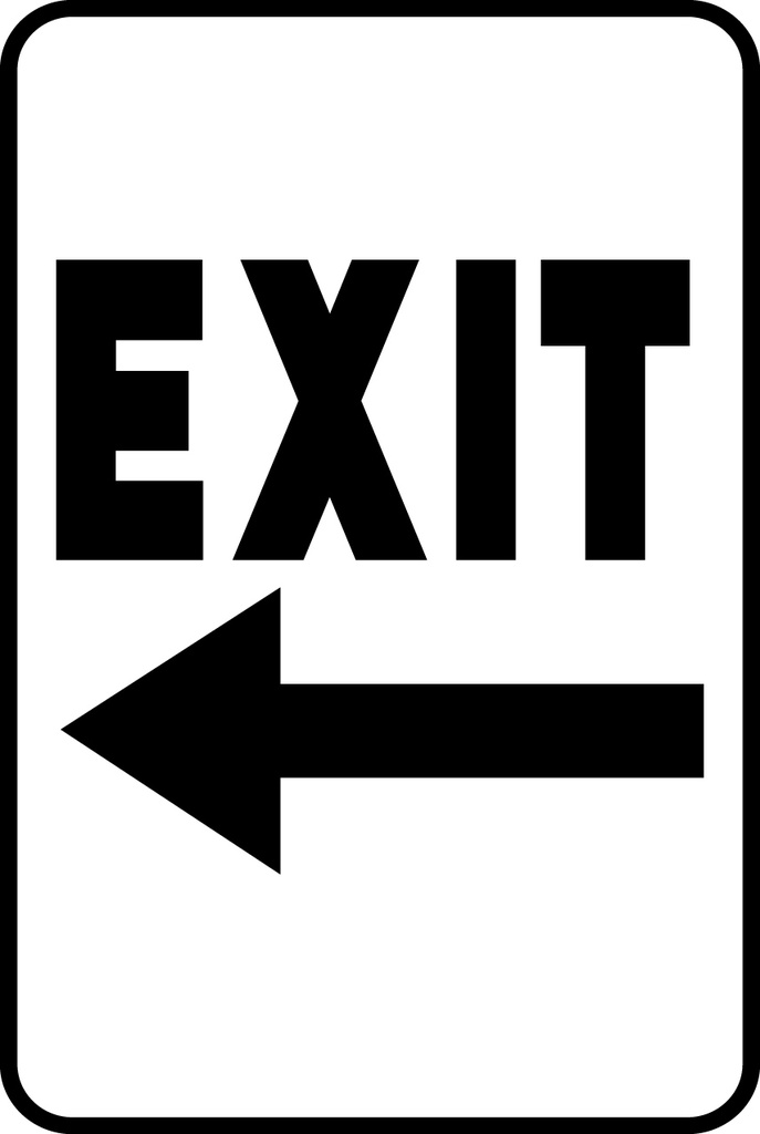 ATS-14 Sign - EXIT Left Arrow