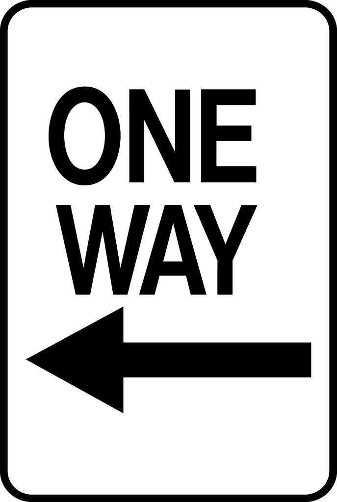 ATS-22 Sign-One Way Left Arrow