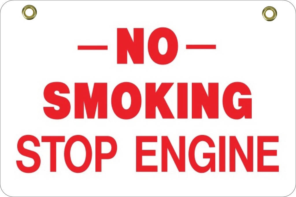 BS17 2 Way Sign - No Smoking Stop Engine