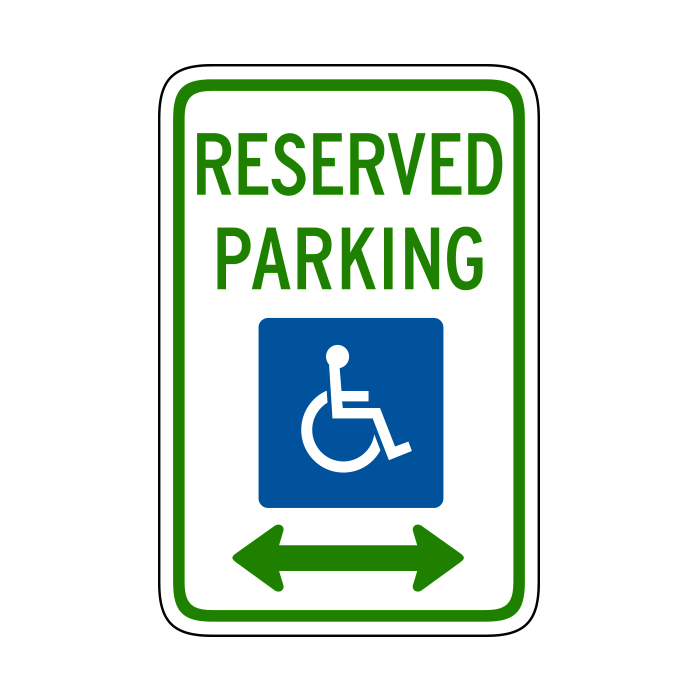 RTS-01 Parking Signs - "Reserved Parking"  Reflective