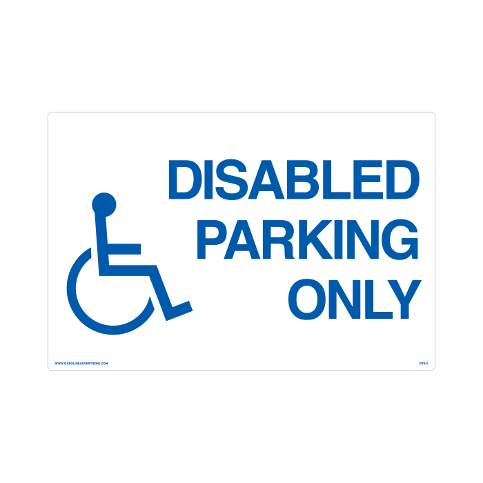 RTS-05 Parking Signs - "Disabled Parking"  Reflective