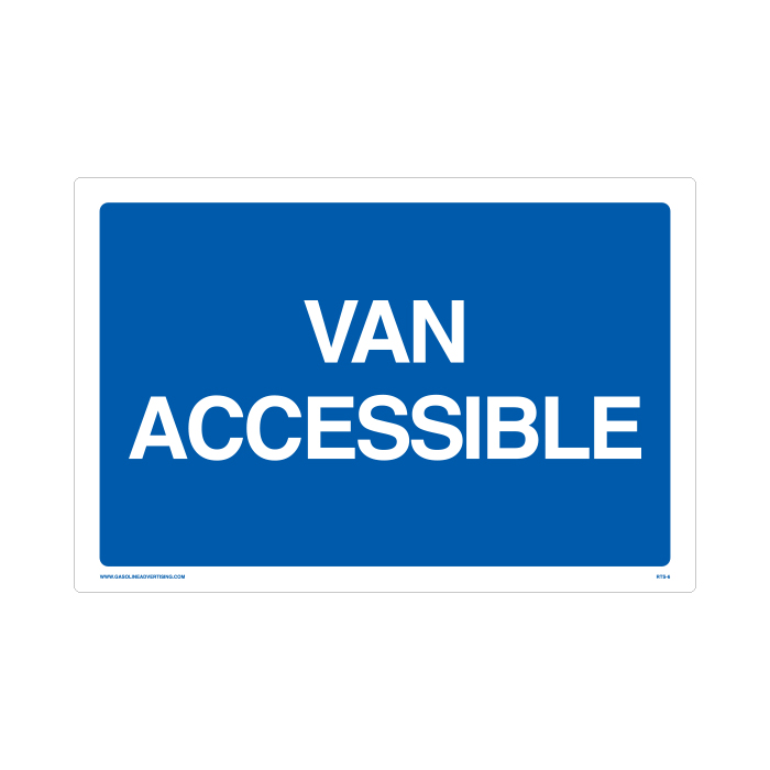 RTS-06 Parking Signs - "Van Accessible"  Reflective