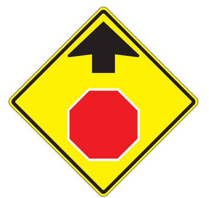 RTS-SA Traffic Signs - 30" x 30" "Stop Ahead" Black/Red on Yellow .125" Aluminum Clear Anodic Finish with Reflective Vinyl