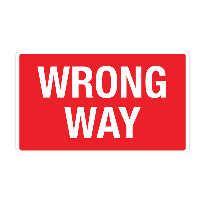 RTS-27 Traffic Signs - "Wrong Way"  Reflective