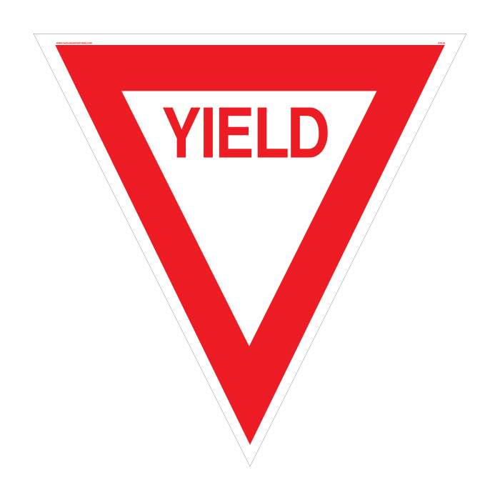 RTS-28 Traffic Signs - "Yield"  Reflective