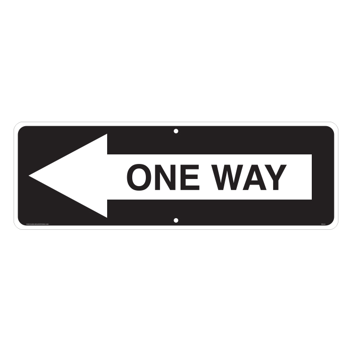 RTS-31 Traffic Signs - "One Way Arrow L"  Reflective