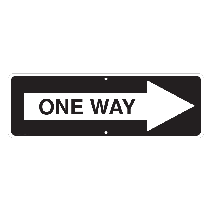RTS-33 Traffic Signs - "One Way Arrow R"  Reflective